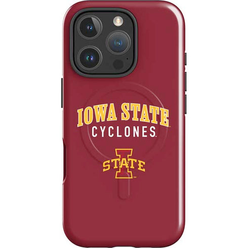 Iowa State University Collegiate Text iPhone 16 Pro Max Magsafe Impact Case